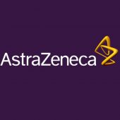 The logo of AstraZeneca pharmaceutical company which is g-events dmc | pco client.