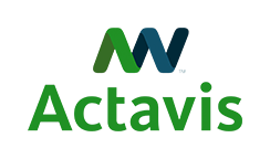 The logo of Actavis pharmaceutical company which is g-events dmc | pco client.